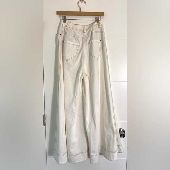 Brunello Cucinelli Womens Pants Wide Leg palazzo Jeans Culottes size 26 - Picture 13 of 14